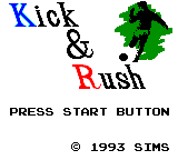 Kick & Rush Title Screen